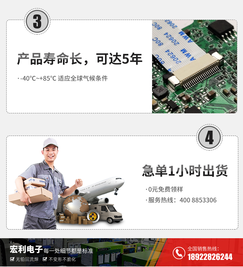 FPC插座，扁平软排线插座连接器,FFC接插件1.0间距6P上接抽屉式
