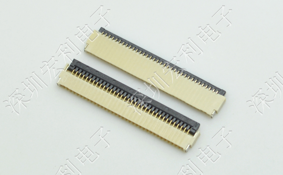 91香蕉视频黄色在线观看 软排线扁平电缆插座 间距0.5mm 40P H1.0后锁式卧贴片