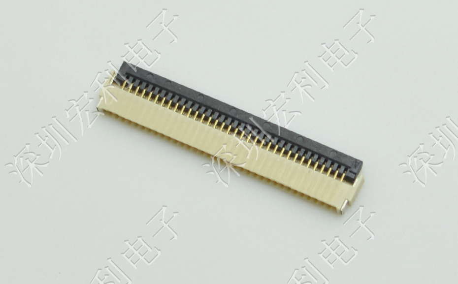 91香蕉视频黄色在线观看 软排线扁平电缆插座 间距0.5mm 40P H1.0后锁式卧贴片