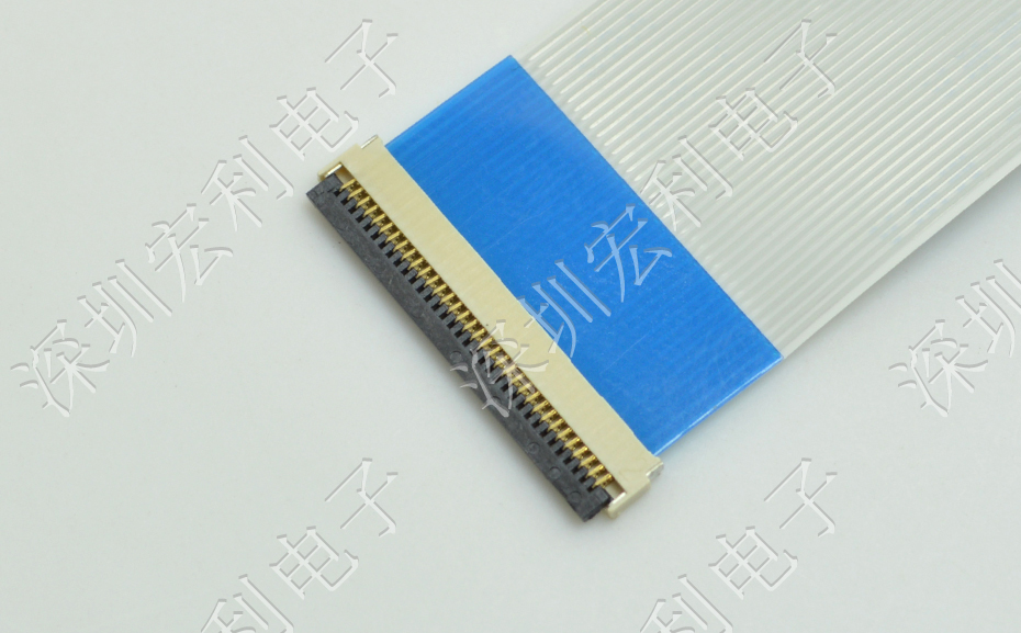 91香蕉视频黄色在线观看 软排线扁平电缆插座 间距0.5mm 40P H1.0后锁式卧贴片