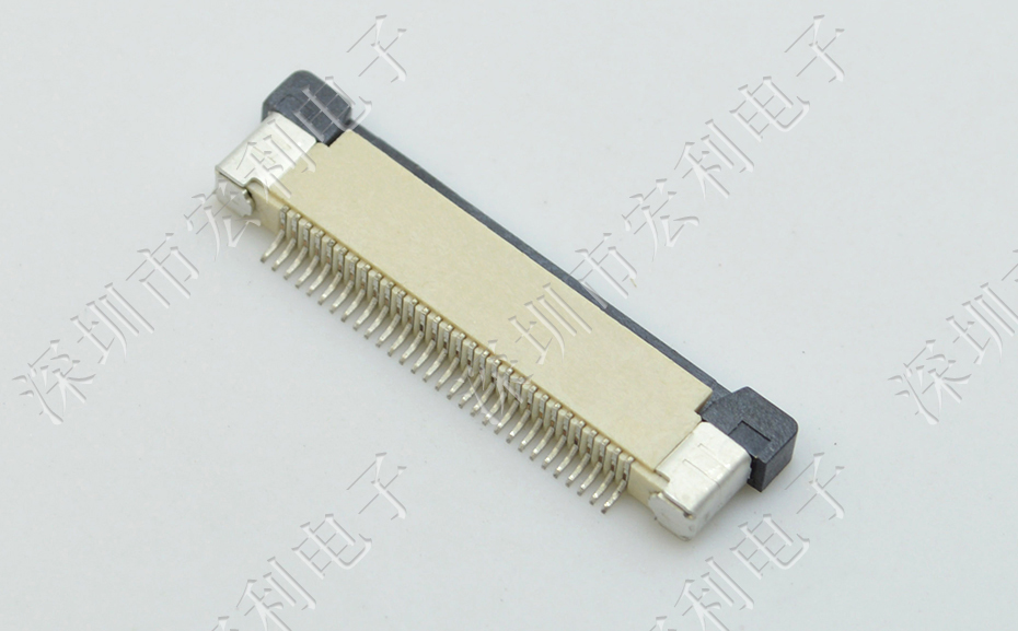 fpc插座5pin 0.5间距连接器抽屉拉拔式上接 耐SMT回流焊接插件