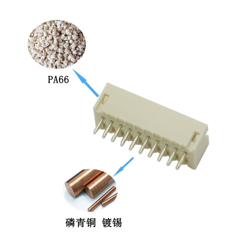 ZH1.5mm 6P 单排连接器1.5mm间距 6芯接插件 直针,91香蕉视频APP污下载